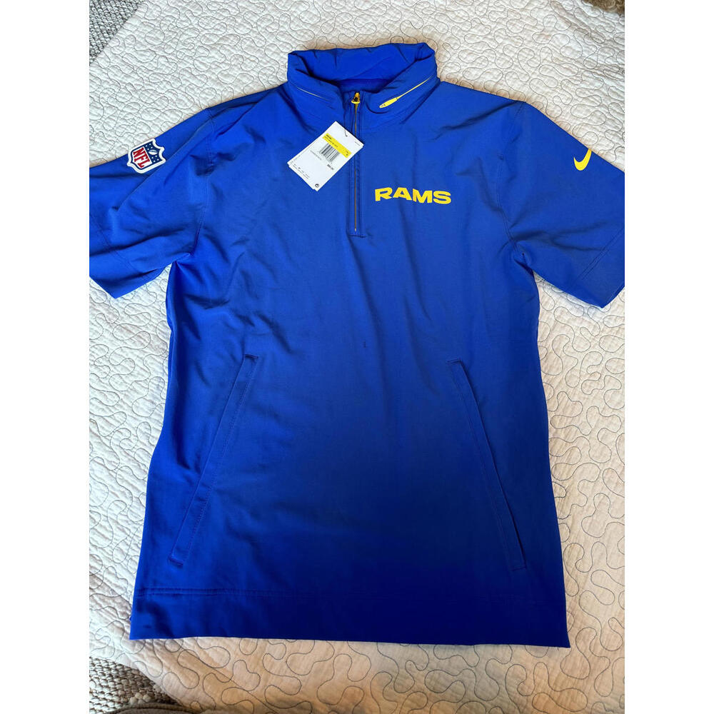 Nike LA Rams NFL Quarter-Zip With Hidden Hood Size Small #667‎
